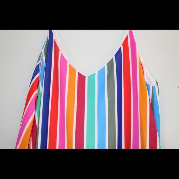 Peach Love California striped rainbow maxi dress - Picture 2 of 3